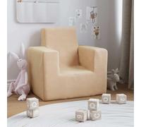 YunCangg Sofá infantil color crema suave felpa con funda extraíble 52 x 39 x 50 cm mini sillón para habitación infantil, cómodo y duradero, ideal para jugar, leer y relajarse