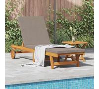 YunCangg Tumbona de jardín para 1 persona, color marrón, madera maciza de acacia, con respaldo ajustable y reposapiés, resistente a la intemperie y ergonómica para terraza, balcón, piscina, exterior