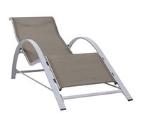 YunCangg Tumbona de textileno y aluminio topo, ergonómico, ajustable, resistente a la intemperie y plegable, ideal para jardín, terraza, balcón y piscina para relajarse y relajarse