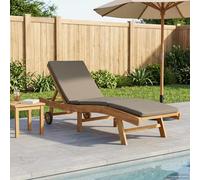 YunCangg Tumbona marrón y gris topo de poliéster ajustable, plegable, ergonómica con respaldo, resistente a la intemperie, para jardín, terraza, balcón, piscina, exterior, camping, relax