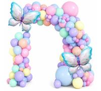 Yunhgft Kit Arco Globos s para coración Cumpleaños y Fiestas , Mariposa azul