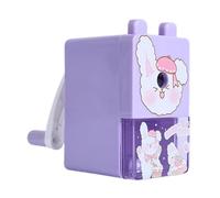 YunJove Sacapuntas Manual de Lápiz Afilador Manual Largo Sacapuntas de Escritorio Portátil Afilador para Lápices Y Colores con Estructura Resistent, Conejo Fresa