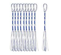 Yunmeryker 10 Piezas Tzitzit Judaico Borlas Set Tradicional Jeans Hilo Accesorio Decorativo Adecuado para Pantalones Camisas Bolsos, Blanco, tal como se describe