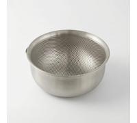 Yunmeryker Juego Colador y Tazón Acero - Escurridor Doble Capa para Arroz y Pasta, 19 cm, para Ensaladas