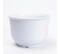 Yunmeryker Maceta Plástico Grande, Maceta Drenaje, Macetero para Plantas Exterior, Macetero Decorativo Interior 30x30x22cm, Blanco