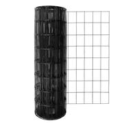 Yunmeryker Malla electrosoldada Negra, Valla metálica Exterior de Acero Recubierto, 15 m, para protección y cercado de fincas, 1.2X15 Metros
