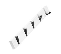 YunNasi Perchero de Pared con 5 Ganchos Plegables Blanco 42 cm | Perchero de Montaje en Pared, Colgador Pared,Percha Pared,sin Taladro, para Entrada Dormitorio Cocina Baño