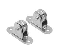 Yunseity Bloque de Polea Pequeño de Acero Inoxidable, Rueda Fija Silenciosa para Cuerda de Alambre y Equipos de Bricolaje, Rodillo de Puerta Corrediza Montable de Capacidad de 176 Libras con