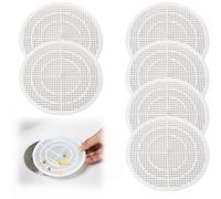 YUNYU 6 coladores de drenaje recortables, protectores de drenaje para una prevención eficaz de obstrucciones del cabello en desagües de ducha, fregadero, bañera, cocina y alcantarillado