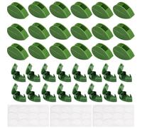 YUNYU 60 clips autoadhesivos de pared para plantas, clips de plástico duraderos con calcomanías adhesivas para plantas trepadoras, estructuras de soporte de jardinería y plantas de interior (verde)