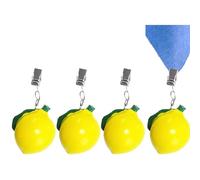 YUNYU Paquete de 4 pesas para mantel de color limón, clips de poliresina para exteriores con fuerte sujeción/soportes decorativos para patio y comedor