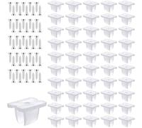 YUNYU Paquete de 50 clips de tira de luz LED impermeables con tornillos, clips de montaje seguros para tiras de luz LED de silicona de 6 mm de ancho, ideal para instalación en el hogar y fácil