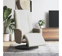 YuuSsea Sillón de relax con reposapiés, piel sintética, giratorio, ajustable, para salón, dormitorio, oficina, cómodo sillón tapizado con función reclinable y marco de madera estable