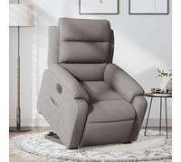 YuuSsea Sillón de relax eléctrico con ayuda para levantarse, tela topo, ajustable, cómodo diseño de salón, con patas de madera, para salón, dormitorio, oficina, máx. 110 kg, estilo vintage moderno