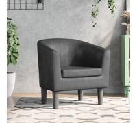 YuuSsea Sillón moderno de piel sintética gris con reposabrazos de madera, reclinable, giratorio y ajustable para salón, dormitorio, oficina, salón, rincón de lectura, con función reclinable y