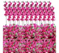 Yuxung 60 Piezas de Flores Artificiales de buganvilla Falsa de Seda, Ramas de buganvilla Resistentes a los Rayos UV, decoración Interior para Bodas, centros de Mesa y decoración Exterior (Rojo Rosa)