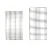 YUYTE Aquí Tienes la Traducción Directa Al español: BBQ Grill Mesh 2 Pcs | Hierro Galvanizado, Camping, Parrilla de Carbón, Goteo de Grasa, Ajuste para Parrilla Pequeña, Soportes Comerciales,