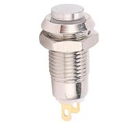 YUYTE Interruptor de Botón, Interruptor de Botón Autoblocante de Acero Inoxidable de 8 Mm para Timbres y Dispositivos de Baja Corriente - Clasificación IP65, 3 V, Instalación M8