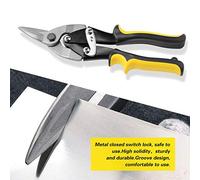 YUYTE Lamina Tijeras para Aviation Snip Left Offset Aviation Tin Cutting Shears - Acero, Diseño Ergonómico para Cortar Aluminio, Chapa Metálica, Cuero, Cartón y