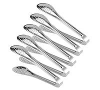 YUYTE para Pan Suave Juego de 5 Pinzas Multifunción de Acero Inoxidable para Alimentos, Ideal para Servir Ensalada, Pan, Carne, Barbacoa y Buffet, Diseño Ergonómico para un Agarre Cómodo, Fácil de