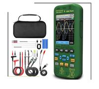 YVAAASIYC Pinza amperimétrica Osciloscopio portátil 3 en 1, multímetro Digital + generador de señales de función, Doble Canal, 25 MHz*2, Vol., 6000 A, comprobador de Corriente(O9 kits-50MHz)