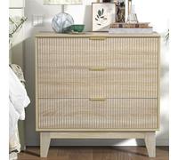Yvsevnr Comodas y Cajoneras Dormitorio Cómoda de 3 Cajones Mueble Cajones Madera Cómoda de Madera Dormitorio Estilo Campestre para Salón Oficina 80 x 40 x 80 cm