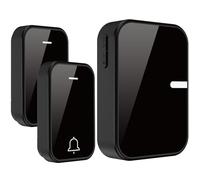 YVVV Timbre inalámbrico para exterior sin batería, impermeable IP55, alcance de 250 m, 38 melodías, 4 niveles de volumen, kit con 1 receptor y 2 transmisores, función memoria de timbre