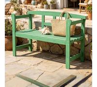 YVZYLXH Banco de Jardín de Madera, Asiento de Exterior Impermeable, Mueble de Terraza, 2 Personas, Ideal for Patio, Porche y Balcón
