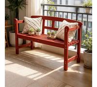 YVZYLXH Banco de Jardín de Madera, Asiento de Exterior Impermeable, Mueble de Terraza, 2 Personas, Ideal for Patio, Porche y Balcón