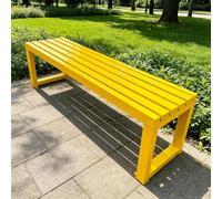 YVZYLXH Banco de Jardín Exterior, Banco for Terraza con Metálica Estable, Asiento Resistente for Patio,Entrada y Parque(Giallo,120cm/47.2in)