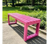 YVZYLXH Banco de Jardín Exterior, Banco for Terraza con Metálica Estable, Asiento Resistente for Patio,Entrada y Parque(Pink,220cm/86.6in)