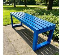 YVZYLXH Banco de Jardín Exterior, Banco for Terraza con Metálica Estable, Asiento Resistente for Patio,Entrada y Parque(Blauw,220cm/86.6in)