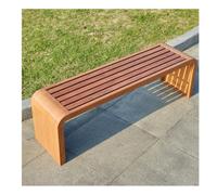 YVZYLXH Banco de Jardín Exterior de Acero Galvanizado, Banco Exterior Resistente,Banco de Jardín for Terraza, Patio y Entrada(Brown,100cm/39.4in)