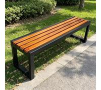 YVZYLXH Banco de jardín sin Respaldo de Acero