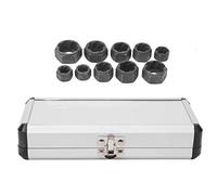 YWBL-WH Extractor de Nueces, Set de 10 Piezas de Acero Aleado | Dientes de corte en espiral para sujetadores agarrotados, redondeados y oxidados, dados métricos de 9-19 mm, estuche de