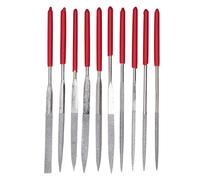 YWBL-WH Juego de Limas de Aguja, Juego de Mini Limas de Aguja con Revestimiento de Diamante de Acero Inoxidable, 10 Piezas, Grano 120, 0,1 X 5,5 Pulgadas, para Metal, Vidrio, Cerámica, Carpintería,