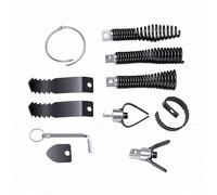 YWBL-WH Kit de Cortador de Barrena de Drenaje Juego de Accesorios de Serpiente de Drenaje 9 Piezas de Acero de Manganeso Tratado Térmicamente para Raíces Grasa Zuecos de Cabello con