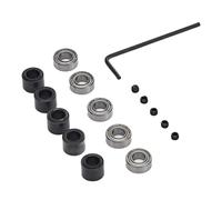 YWBL-WH Kit de Repuesto de Acero con Cojinete de Broca para Enrutador, 1,2 Pulgadas de Diámetro Exterior, 1 4 Pulgadas de Diámetro Interior, con Collares de Fijación y Tornillos, Ranuras de Geometría