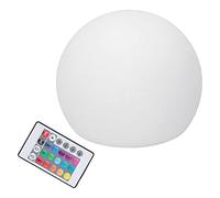 YWBL-WH Luz de Bola LED RGBW, 16 Colores Regulable, Control Remoto 24 Teclas, 4 Modos, Carcasa PE, 12x12 cm, Alimentaci¨®n por Bater¨ªa