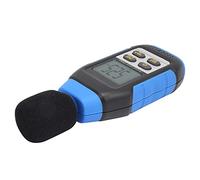 YWBL-WH Medidor de Ruido Digital con Bluetooth, Sonómetro Portátil | Lectura LCD retroiluminada, mini micrófono de condensador, operación de silicona con un botón, rejilla metálica protegida