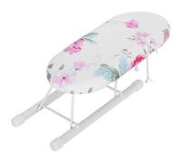 YWBL-WH Mini Tabla de Planchar de 10,2x4,3 Pulgadas, Almohadilla para Planchar Portátil para Escote, Mesa de de Viaje con Funda Lavable para Reparación de Ropa (patrón de Flores 1)