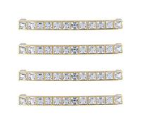YWBL-WH Paquete de 4 Perillas para Cajón de Puerta Corredera para Muebles, Diseño de Doble Orificio, Paso de Orificio de 128 Mm, Zapatero, Armario de Cocina, Manija de Cajón de Cristal