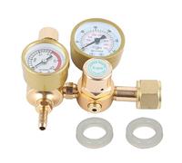 YWBL-WH Regulador de CO2 de Argón Medidor de Soldadura de Gas de Latón CGA580 0 a 4500 PSI Salida de 1 4 Pulgadas para Soldadura TIG MIG con Medidores Dobles Flujo Mínimo de 25 L Entrada de 15 Mpa