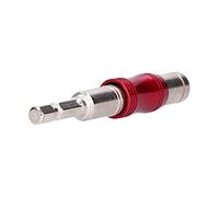 YWBL-WH Soporte de Punta Hexagonal de Acero Al Cromo Vanadio, Varilla de Extensión Multiángulo Autoblocante con Anillo de Bloqueo de Liberación Rápida para Destornillador de Taladro (Plata roja)