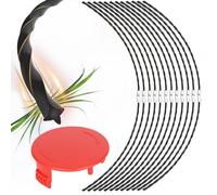 Yweller F016800431 - Hilo para desbrozadora de césped compatible con Bosch AFS 23-37, hilo para desbrozadora, hilo para hierba de hierba, jardín con tapa de bobina F016F04841, 40 unidades