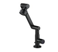 YWJFSA Foldable Kitchen Tap Bathroom Taps with 2 Spray Modes Height Adjustable 360° Swivel Single Lever Tap for Kitchen & Bathroom,Black