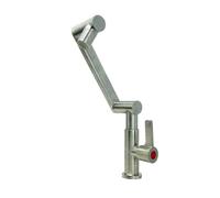 YWJFSA Foldable Kitchen Tap Bathroom Taps with 2 Spray Modes Stainless Steel Height Adjustable Single Lever Tap for Kitchen & Bathroom,Primary Color