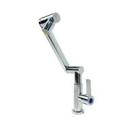 YWJFSA Foldable Kitchen Tap Bathroom Taps with 2 Spray Modes Stainless Steel Height Adjustable Single Lever Tap for Kitchen & Bathroom,Electroplating Color