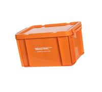 YWJLQH Contenedor de Almacenamiento Industrial Caja Recipiente Apilable Organizador Fabricado en PP con Tapa Y Hebillas Adecuado para Uso en Taller Fábrica H, naranja