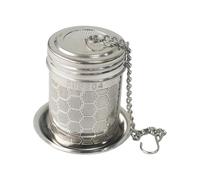 YWJLQH de Té Fino de Acero Inoxidable Canasta con Tapa Rosca Filtro de Especias para Té de y Cocinar Oficina Hogar, Panal de trompeta, tal como se describe